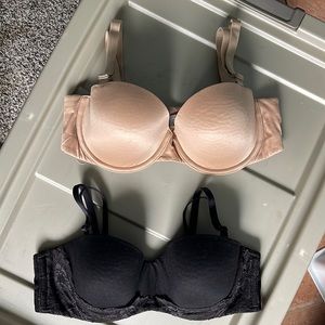 2 VS 34c strapless bras